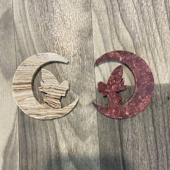 Moon and Fairy Carved Real Stone! - Picture 3 of 5